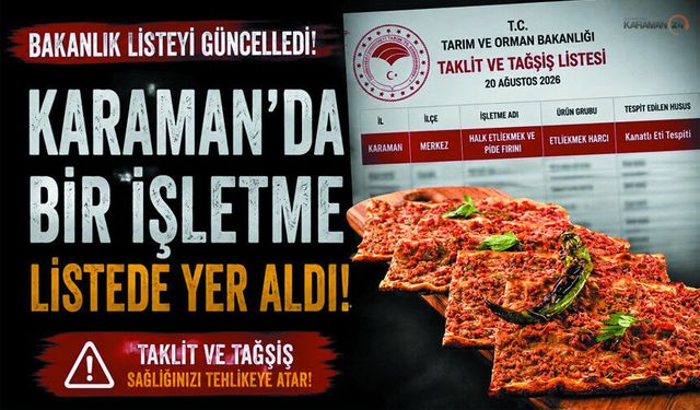 Karaman’da Etliekmekte Baş Eti Tespit edildi!