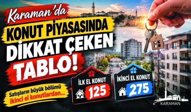 Karaman'da Konut Satışlarında İkinci El Hareketliliği