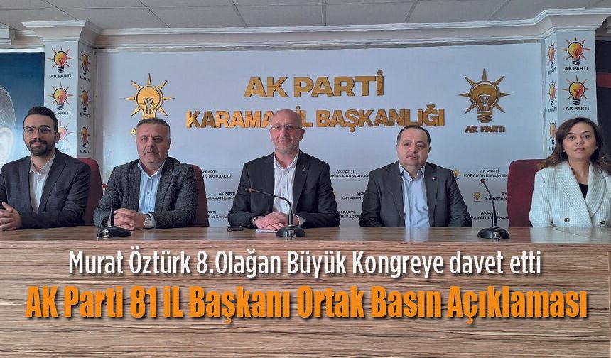 Murat Öztürk'ten 8. Olağan Kongreye davet