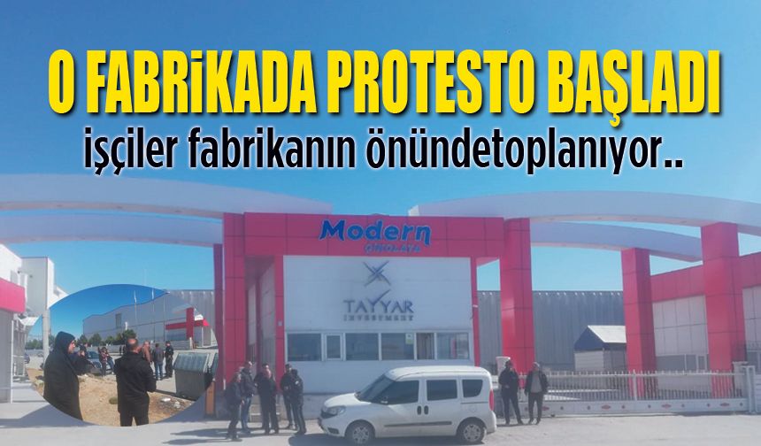 OSB'de o Fabrikada işçiler protestoya başladı