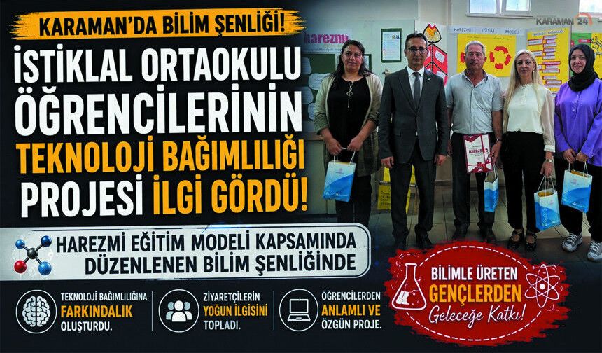 Karaman İstiklal Ortaokulu’ndan Dikkat Çeken Proje
