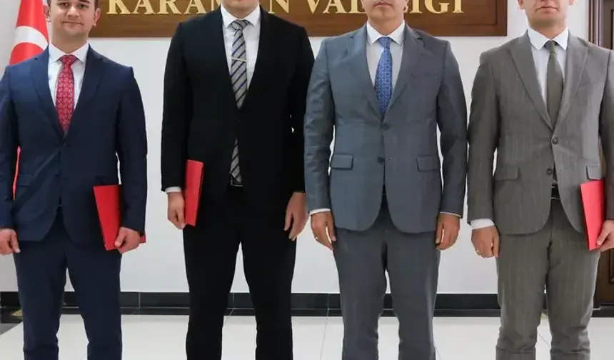 Karaman Kaymakamları Vali Çiçek'e Veda Ziyareti Gerçekleştirdi
