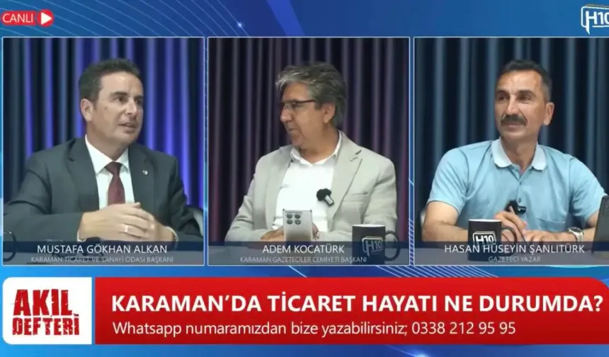 KTSO Başkanı Alkan, H10 TV'de Karaman Ekonomisini Değerlendirdi