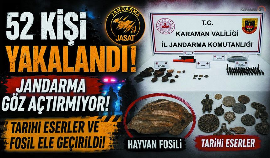 Dikkat Çeken Operasyon: Tarihi Eserler ve Hayvan Fosili Ele Geçirildi
