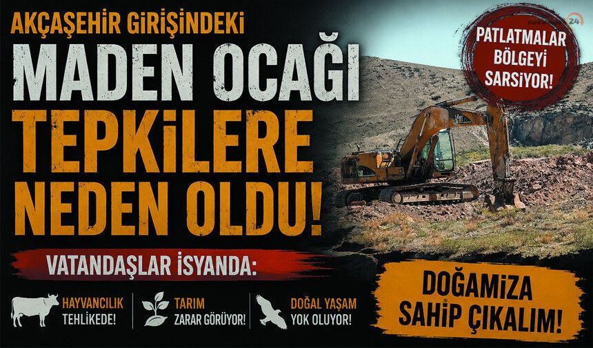 Akçaşehir’de Maden Ocağı! Çiftçiler ve Besiciler Endişeli
