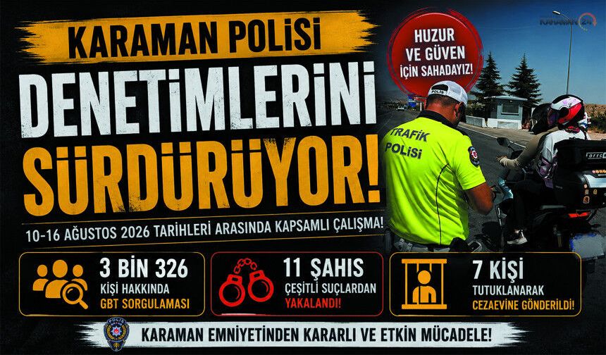 Karaman’da Emniyet Bir Haftada 11 Aranan Şahıs Yakalandı