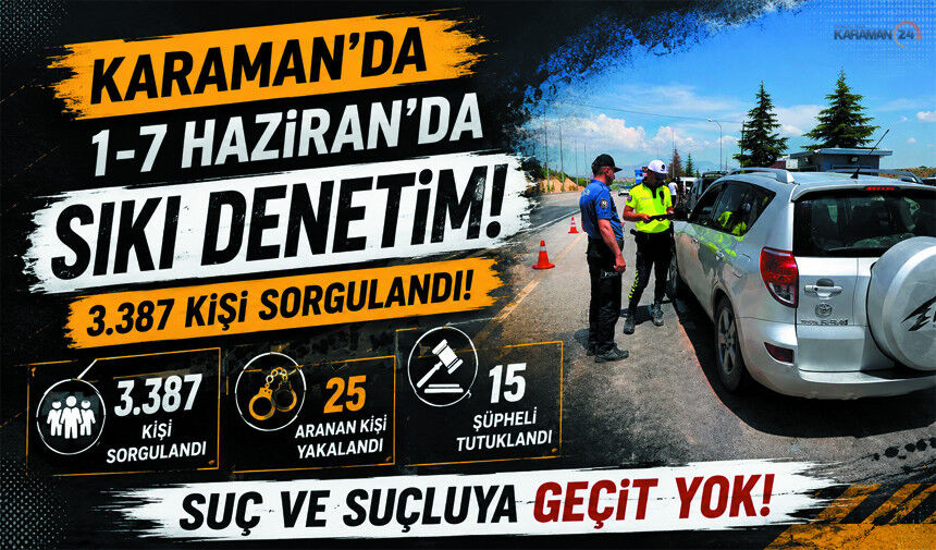 Karaman’da Bir Haftada 25 Aranan Şahıs Yakalandı