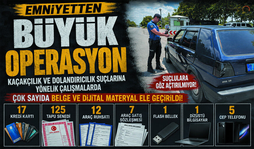 Polisten Dolandırıcılık Operasyonu: Tapulara el konuldu!