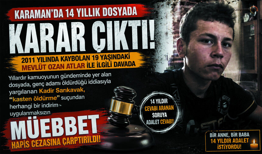 15 Yıllık Kayıp Dosyasında Karar Çıktı