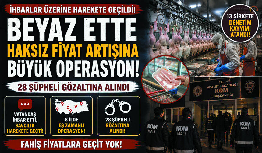 Beyaz Et Sektörüne Dev Operasyon: 28 Gözaltı!