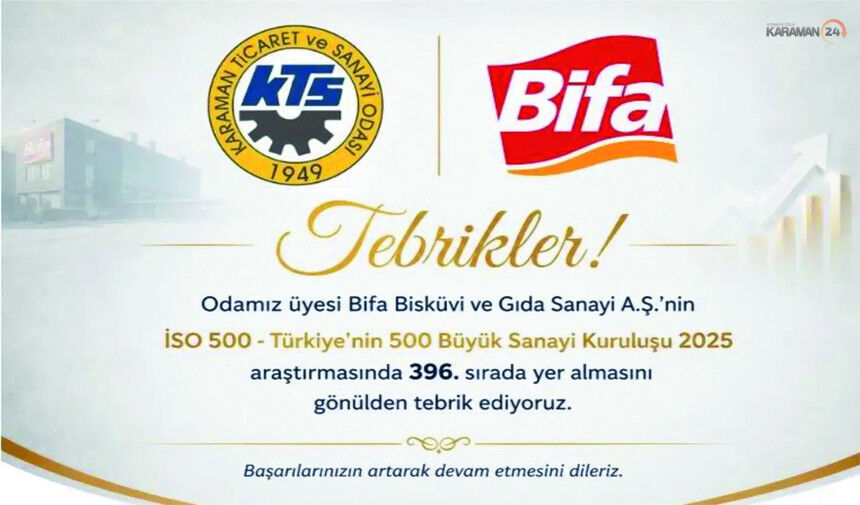 Bifa Bisküvi, İSO 500 Listesinde 396. Sırada Yer Aldı