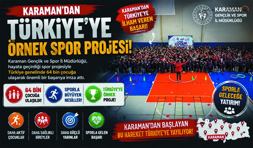 Karaman'dan Türkiye'ye Örnek Spor Projesi