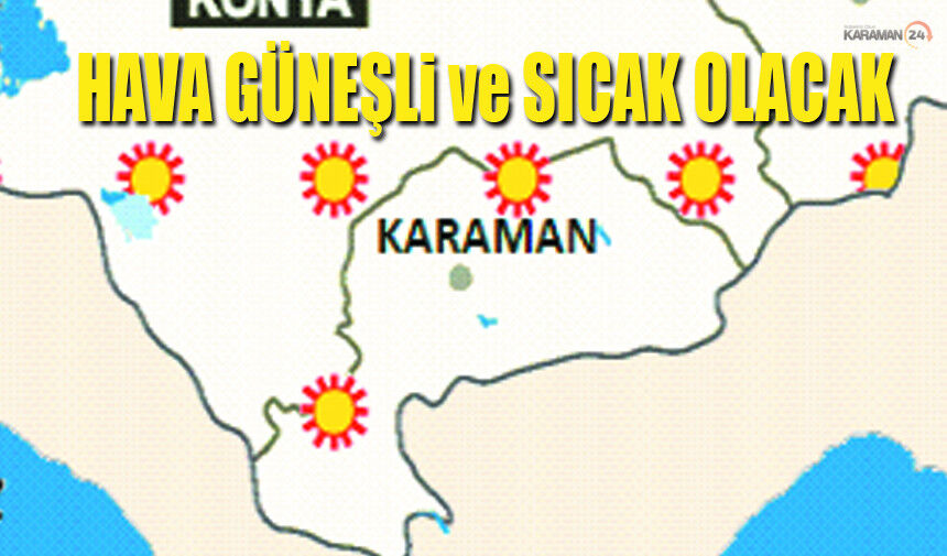 Karaman'da Hava Durumu: Parçalı Bulutlu, 33°C