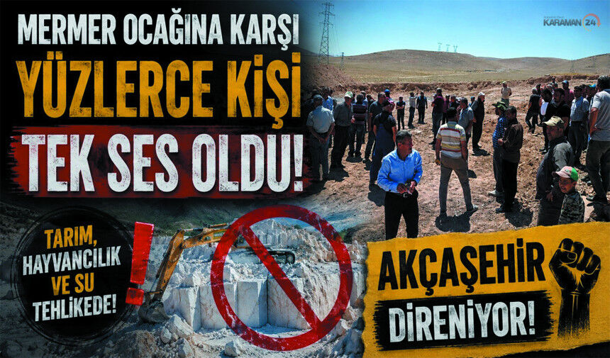 Mermer Ocağına Karşı Yüzlerce Kişi Tek Ses Oldu