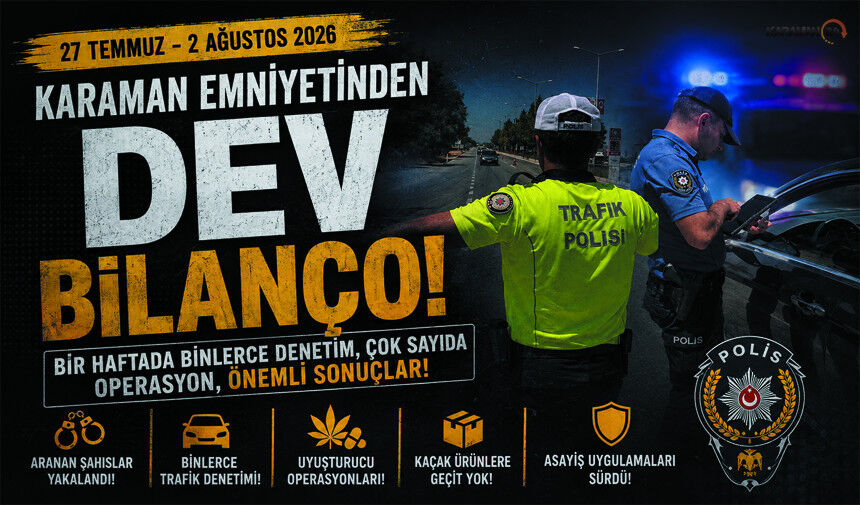 Emniyet, Karaman’da bir haftada neler ele geçirildi?