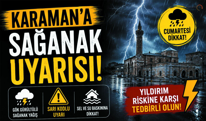 Meteoroloji’den Karaman’a Sarı Uyarı! Cumartesi Günü Dikkat