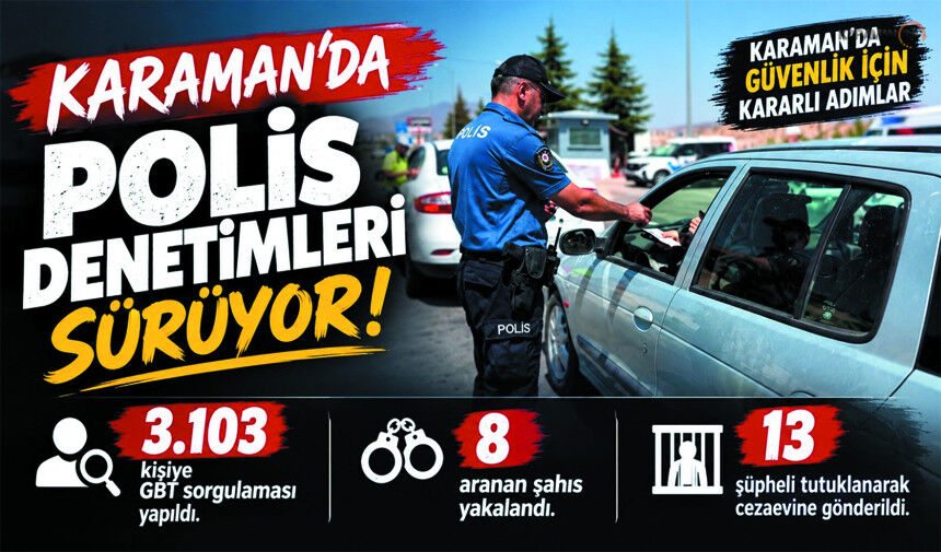 Karaman’da Bir Haftada 13 Tutuklama!